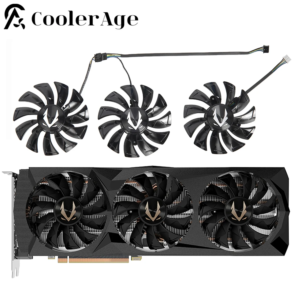 Video Card Fan For ZOTAC GAMING GeForce RTX 2070 Core Amp Extreme RTX 2080 2080Ti AMP Graphics Card Replacement Cooling Fan