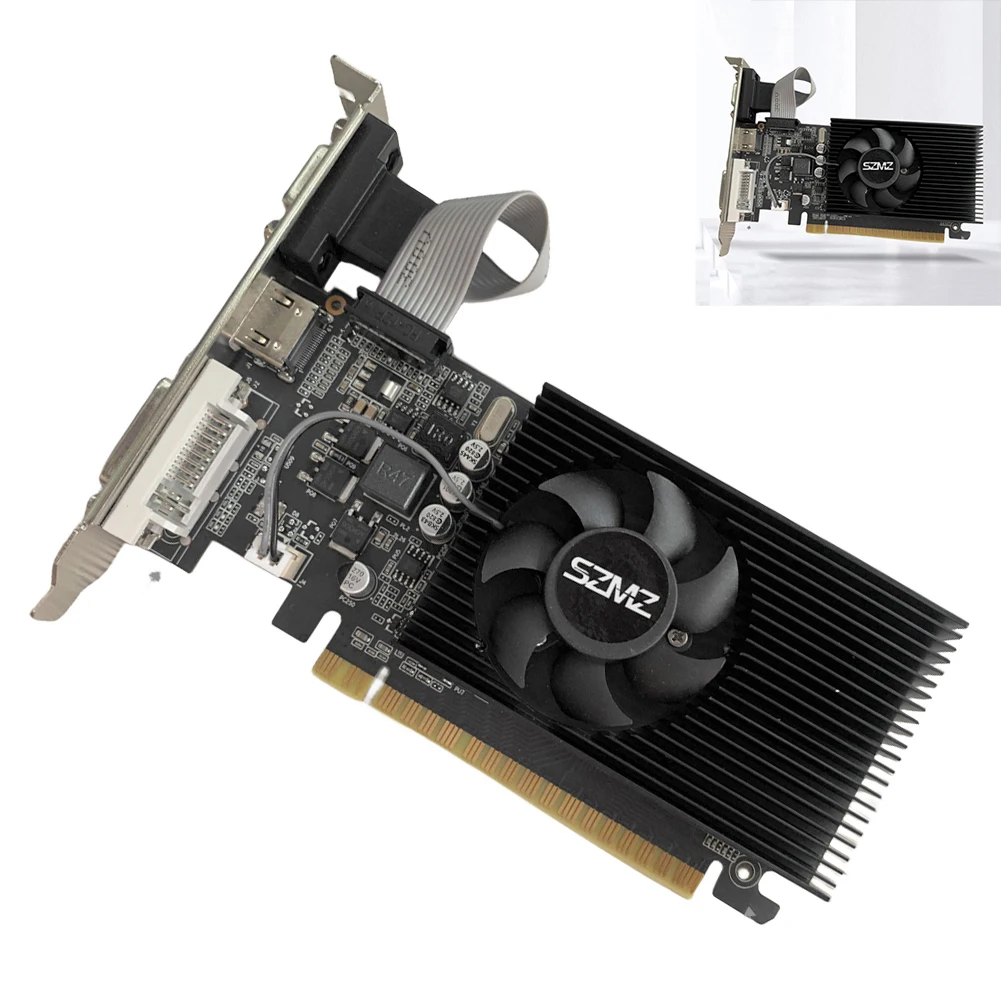 

GT730 4GB DDR3 Video Card with HDMI-Compatible VGA DVI Port Desktop Gaming Video Card for Office/Home Entertainment/Light Games
