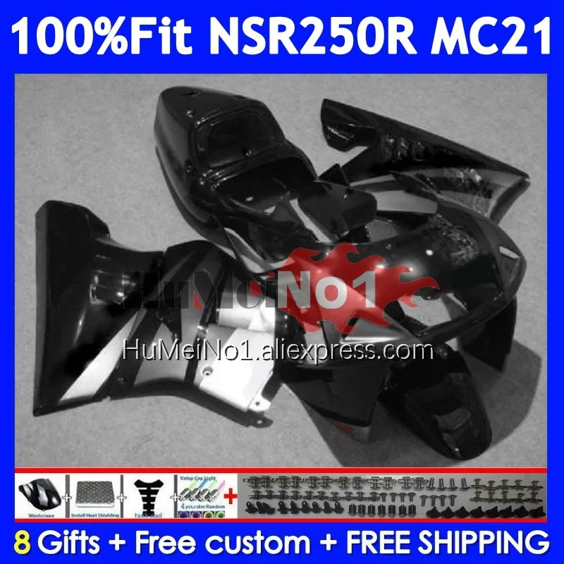 Injection For HONDA NSR250R MC21 PGM3 1990 1991 1992 1993 15No.30 NSR250 NSR 250 R RR NSR 250R 90 91 92 93 Silvery blk Fairing