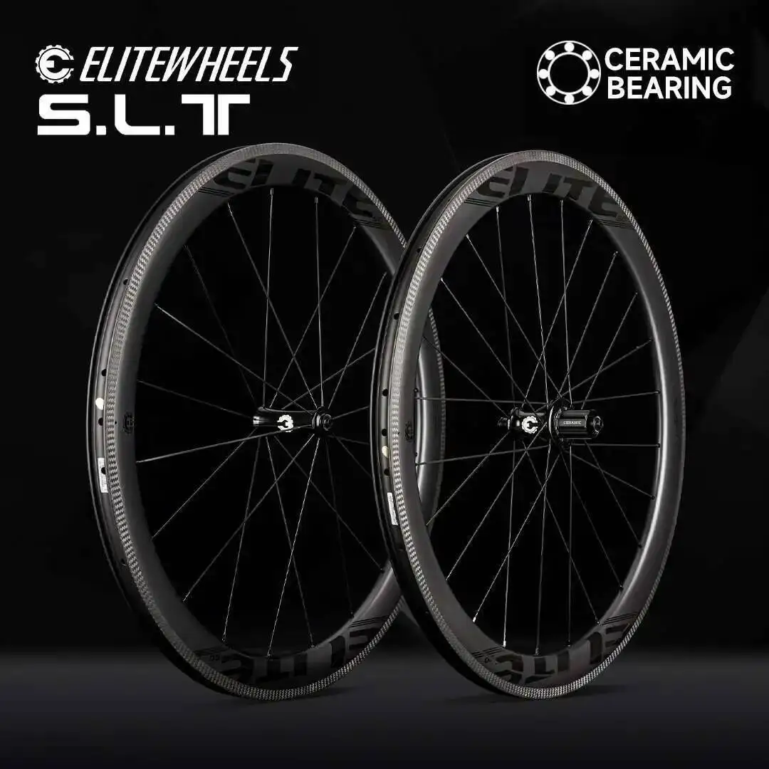 

ELITEWHEELS SLT Road Carbon Wheelset 3K Twill Brake Ceramic Bearing Hub Pillar 1423 Spoke Clincher Tubeless Wheelset Mexico