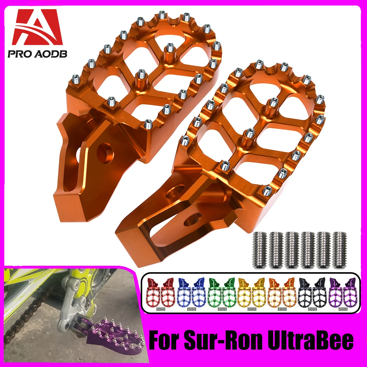 

Motorcycle Footpeg Footpedal Footrest Foot Pegs For Sur-Ron Surron Ultrabee Ultra Bee Off-Road Electric Vehicle Dirt Bike Parts