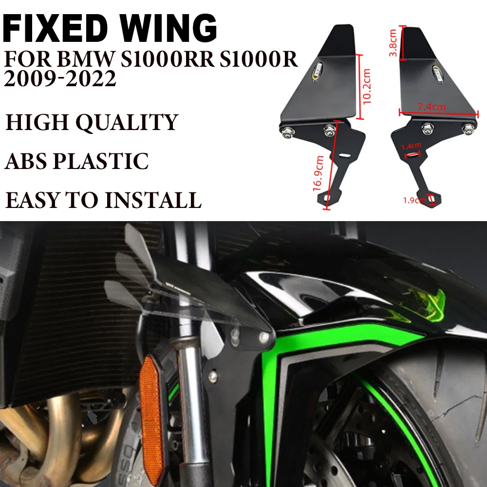 

Motorcycle Front Fender Fixed Wing Spoiler Fairing For BMW S1000RR S1000R 2009-2022 Aluminium Alloy Aerodynamic Side Winglet