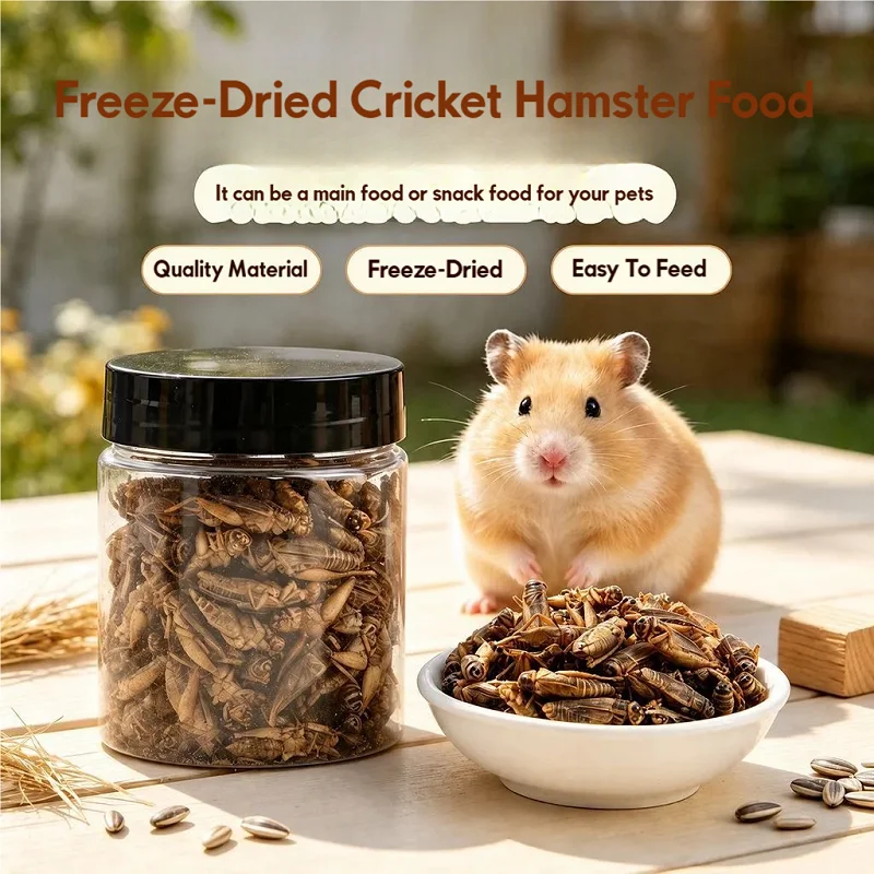 High Protein Sterile Freeze-Dried Cricket Arowana Fish Food Amphibian Food For Saurichthys,Hamster,Reptile,Turtle, Tree Frog