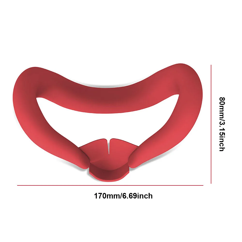 Silicone Mask Face Cushion Sweatproof VR Face Cover Lightproof Mask Face Pad Washable Replacement for Meta Quest 3 Accessories