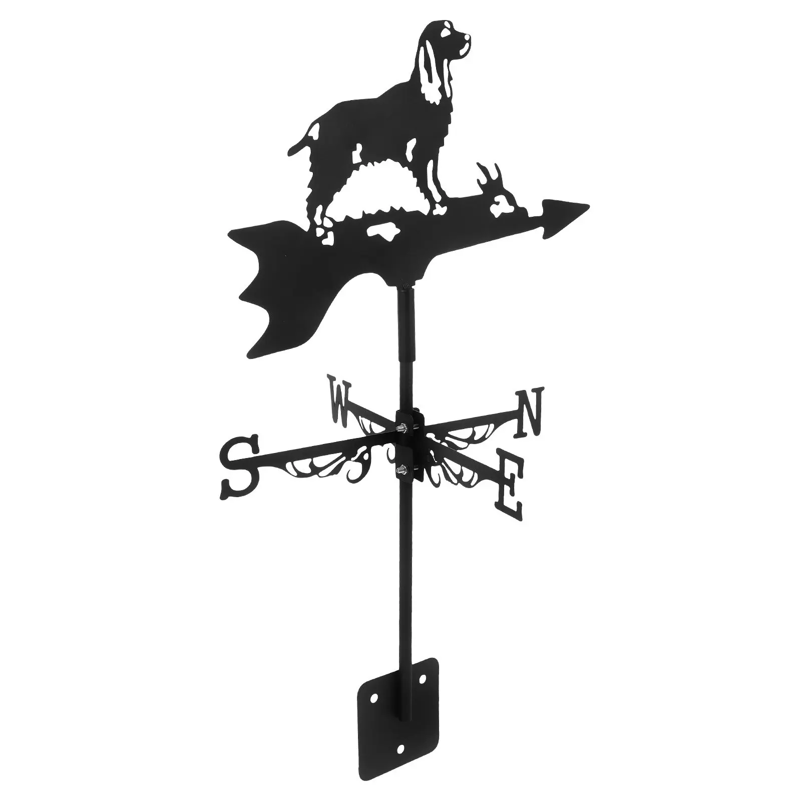 Collie Dog Iron Weather Vane Decorative Outdoor Wind Vane Mount Yard Direction Indicator Waterproof Metal