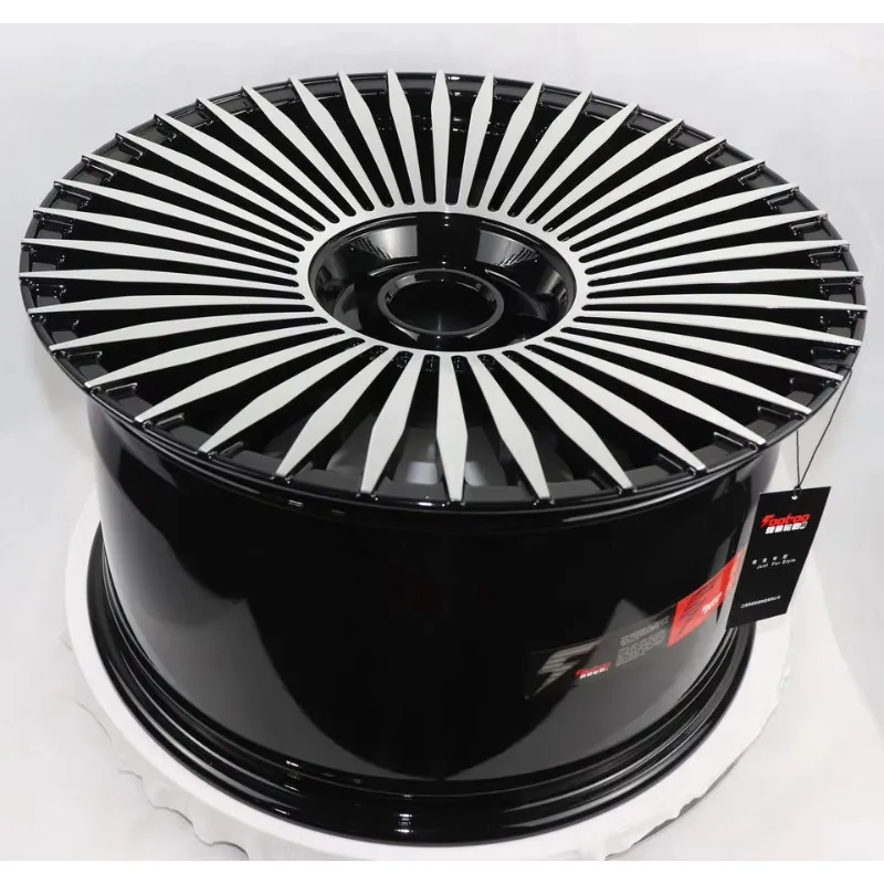 New Aluminum Wheel 15-22 Inch Car Front Wheel Wear Resistant Lightweight Model R016 20 Spokes, Black Finish