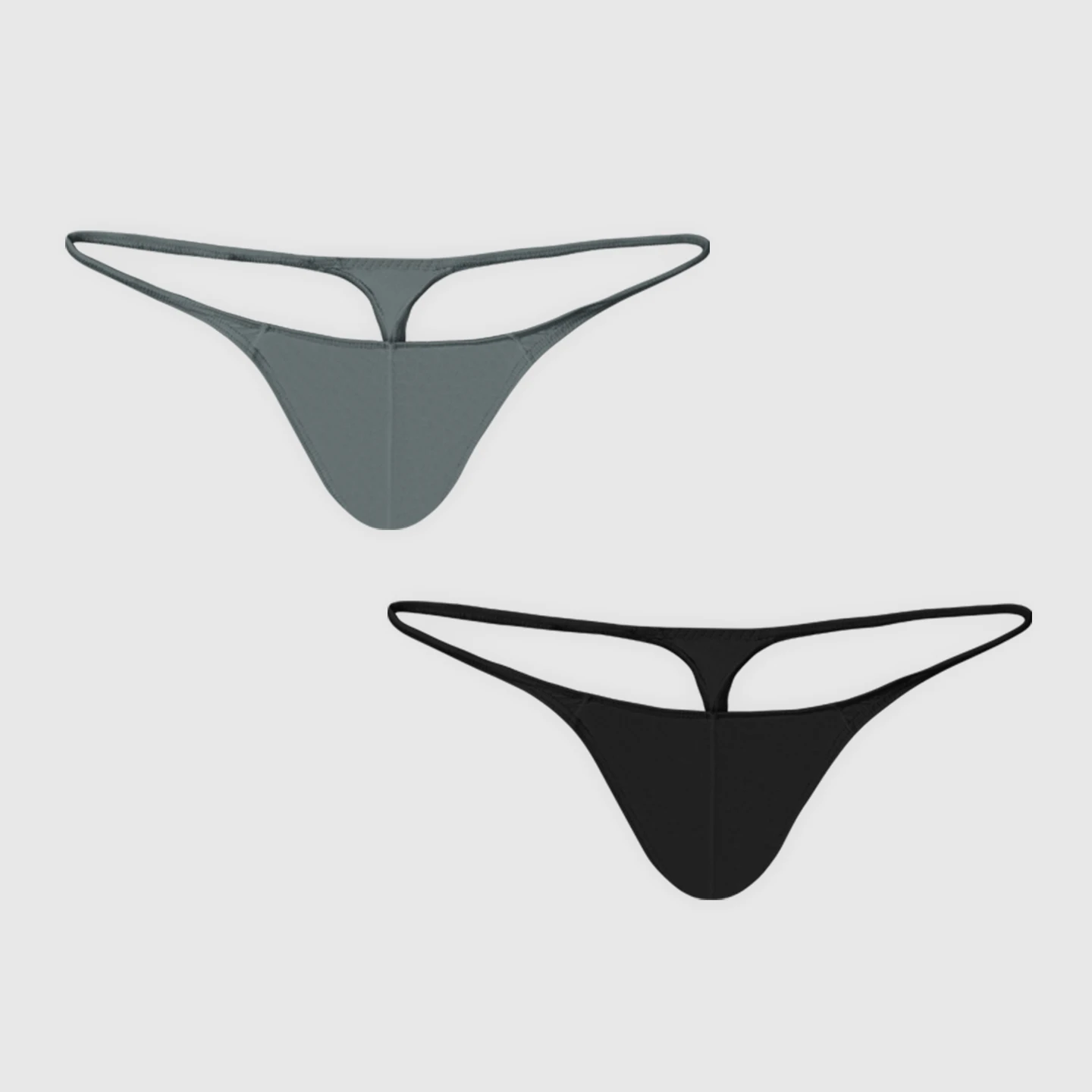 Men's low-waisted solid color U-shaped stretchy tight sexy T-shaped underwear exposing the buttocks thong breathable pants image 2