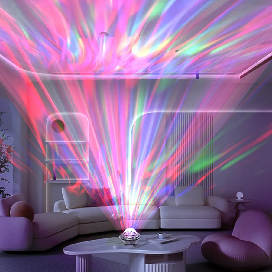 RGB LED Northern Lights Starry Sky Projection Light Night Dreamy DJ Disco 18 Color Party Gift Christmas Atmosphere Lamp F20D3