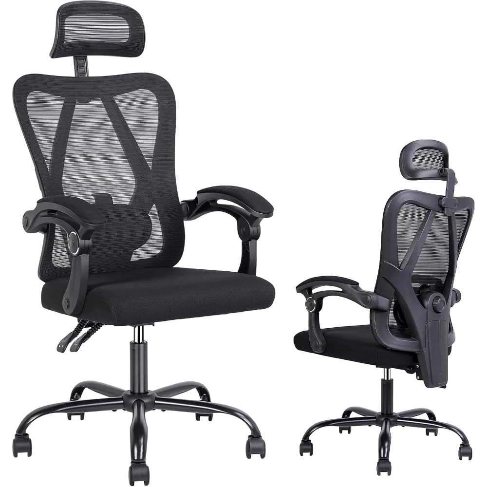 

Ergonomic Office Chair: Office Computer Desk Chair with High Back Mesh and Adjustable Lumbar Support Rolling Work Swivel Task Ch