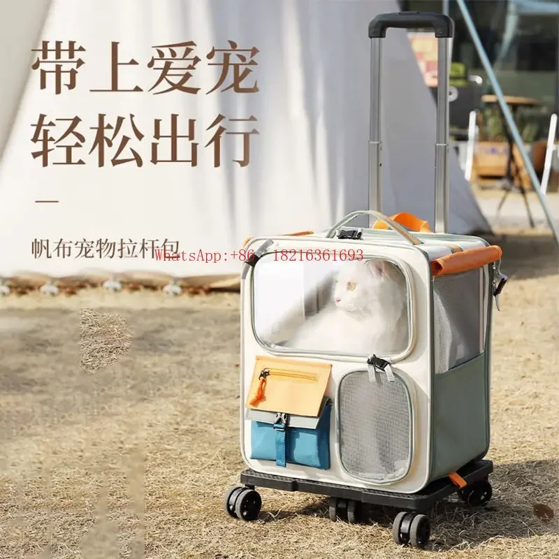 2026GOOD Go Out Portable Cat Backpack Pet Trolley Case Backpack Car Dog Large Capacity Box
