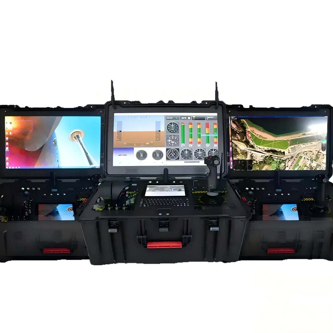 Wireless VTOL Drone Remote Control Joystick Ground Control Station Rugged Ground Computer Integrated Industrial Grade Pc System