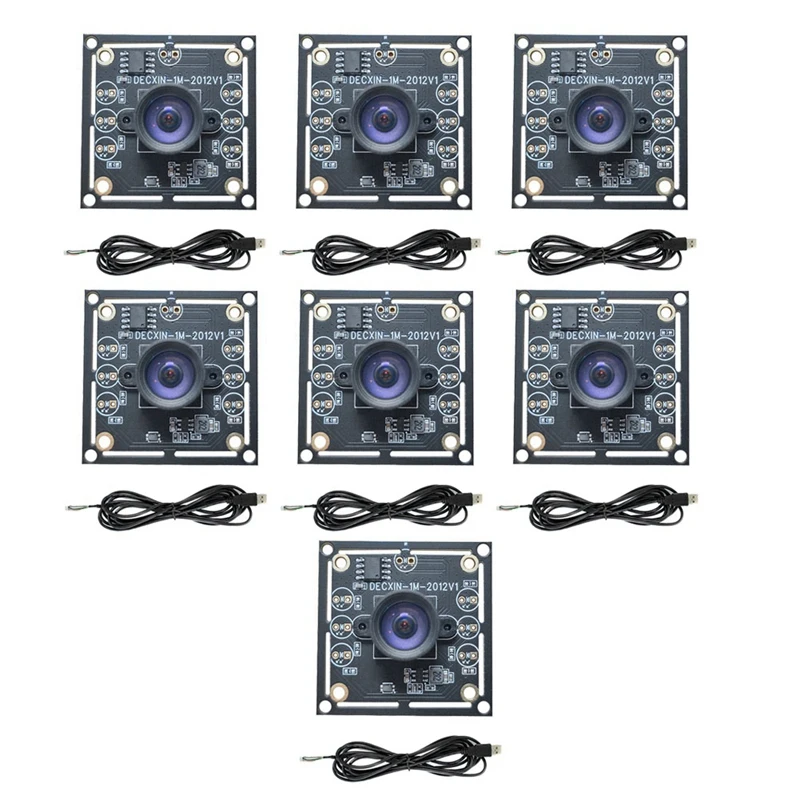 APPLIA-7PCS 100 Degree Camera Module 1MP OV9732 1280X720 30Fps USB Camera Module Drive Free With 1.5M Cable For Winxp/7/8/10