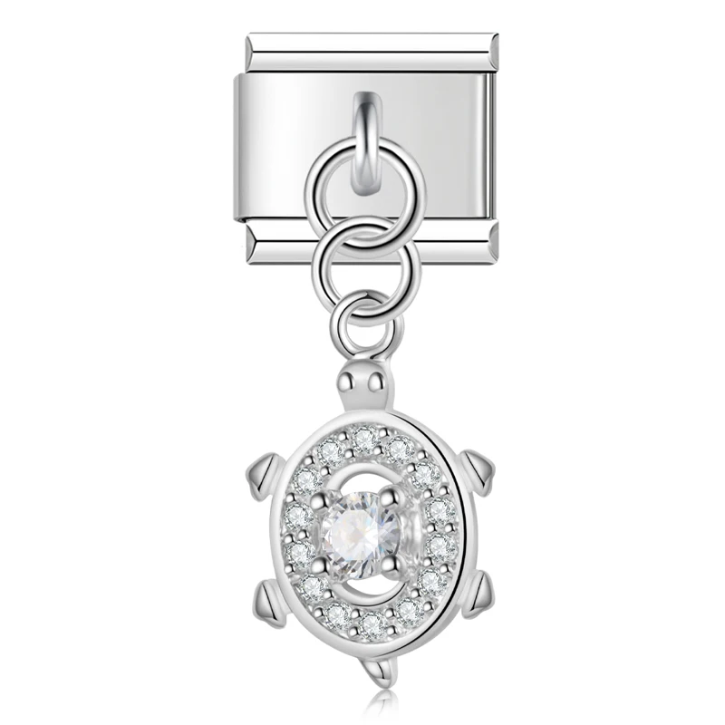 Hapiship 2024 Nieuwe Mode 26 Engelse Letters Italiaanse Charm Links Fit 9 Mm Roestvrij Stalen Armband Maken Vrouwen Sieraden DJ110 - afbeelding 1