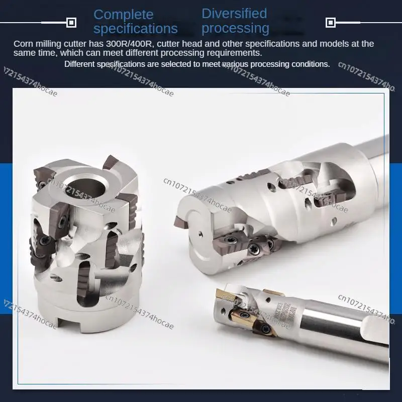 Corn milling cutter Rod BAP300R BAP400R Spiral end mill shank and cutter head install  1604 milling insert