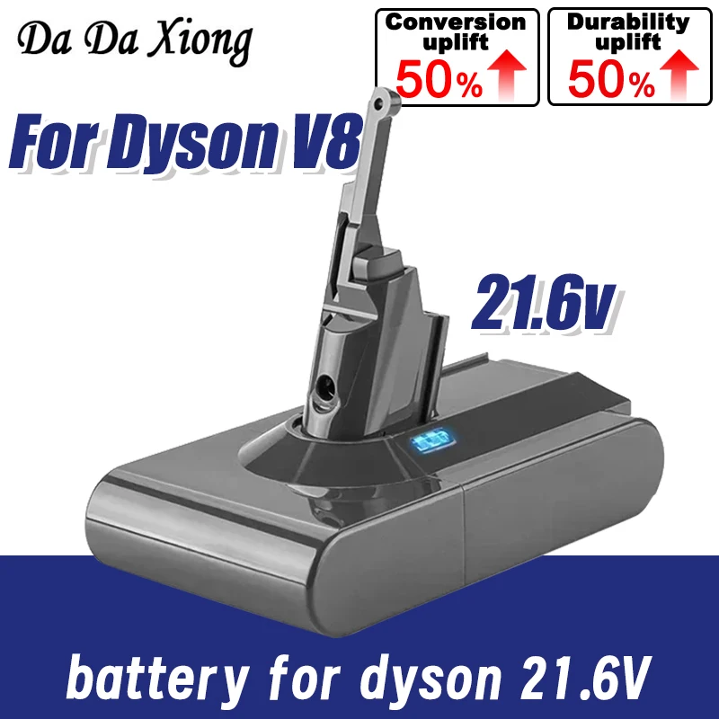 

100% НОВЫЙ сменный аккумулятор 21.6V 12800mAh для Dyson V8 Absolute, беспроводного ручного пылесоса Dyson V8