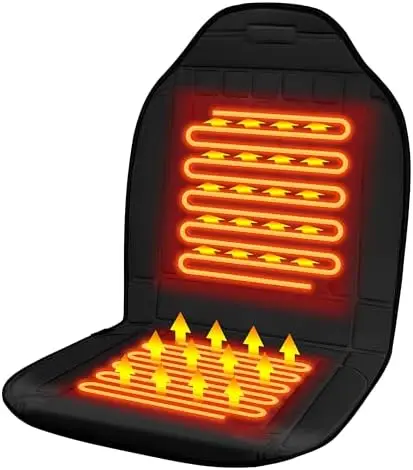 

Heated Seat Cover - 1-Minute Heat, UL Listed, Black Winter Warmer