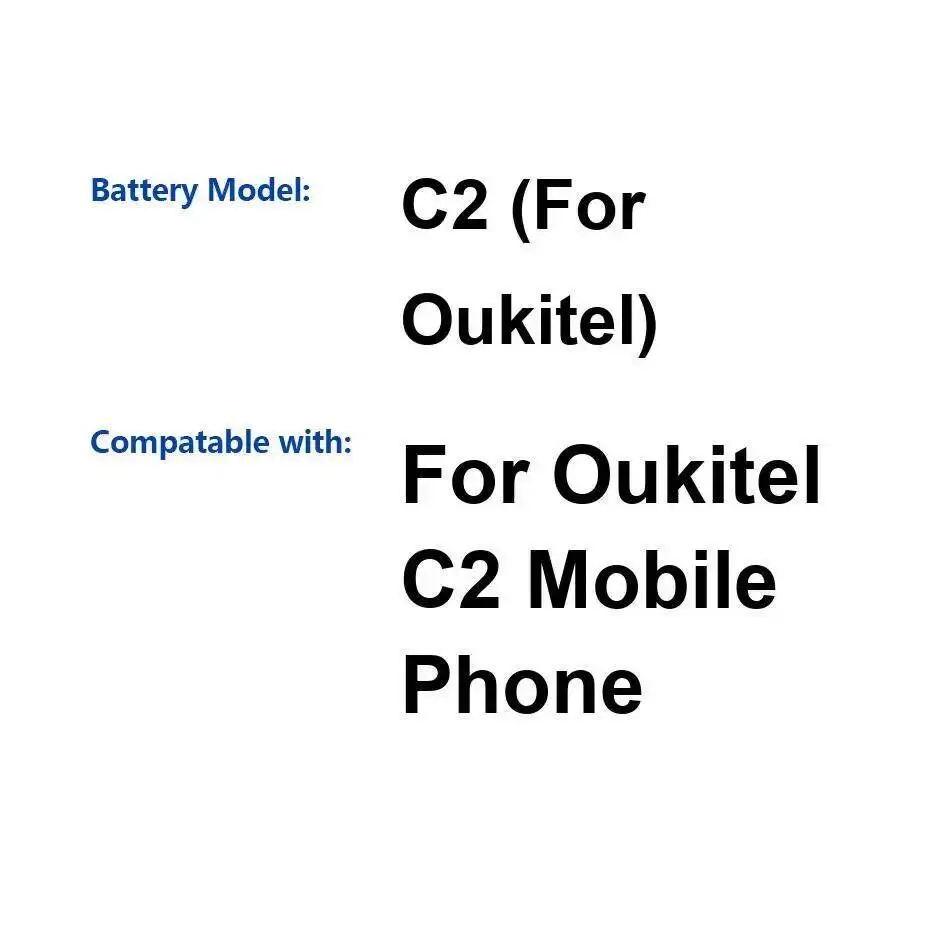 

Аккумулятор для мобильного телефона 1800 мАч, высокая емкость, долговечный для Oukitel C2