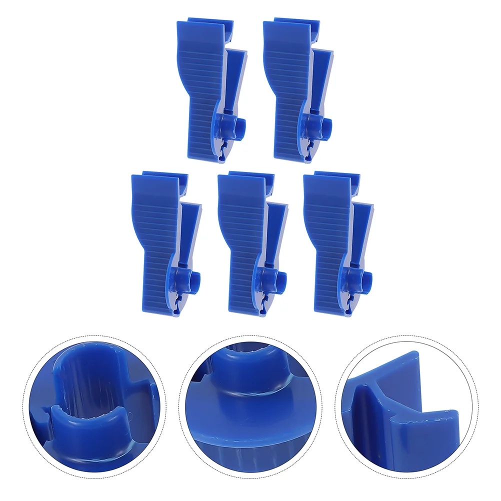 

5 Pcs Permeable Pipe Clamp Peritoneal Supply Plastic Clips Tube Clamps Dialysis Supplies Pipeline Accessory Flow Control Blue