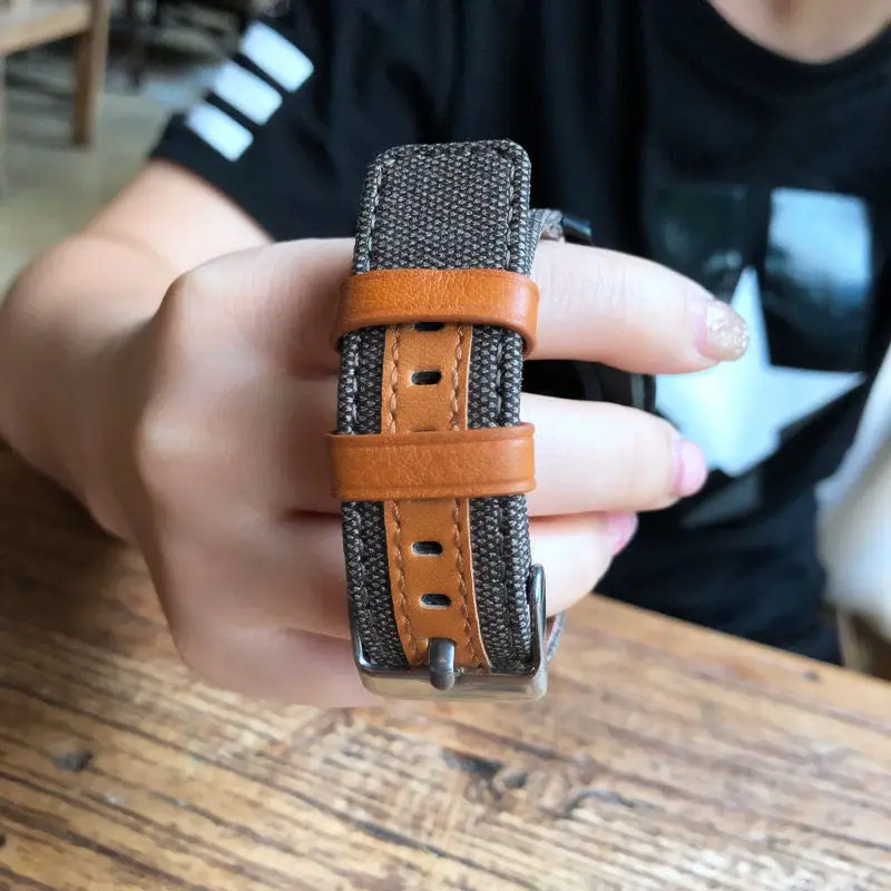 20mm 22mm Leather Watch Strap For Samsung Watch 5 4 3 Huawei watch 3 GT3 bracelet Band For Amazfit GTR Bip GTS Stratos Correa