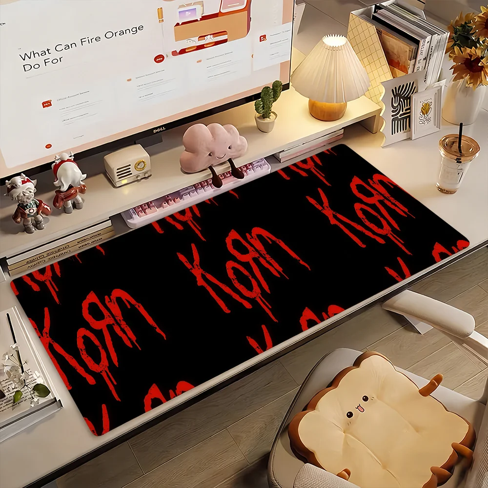 Band Korn Mouse Pad Non-slip Rubber Computer Mat Gamer Balance Decoracion Deskmat Laptop Office Large