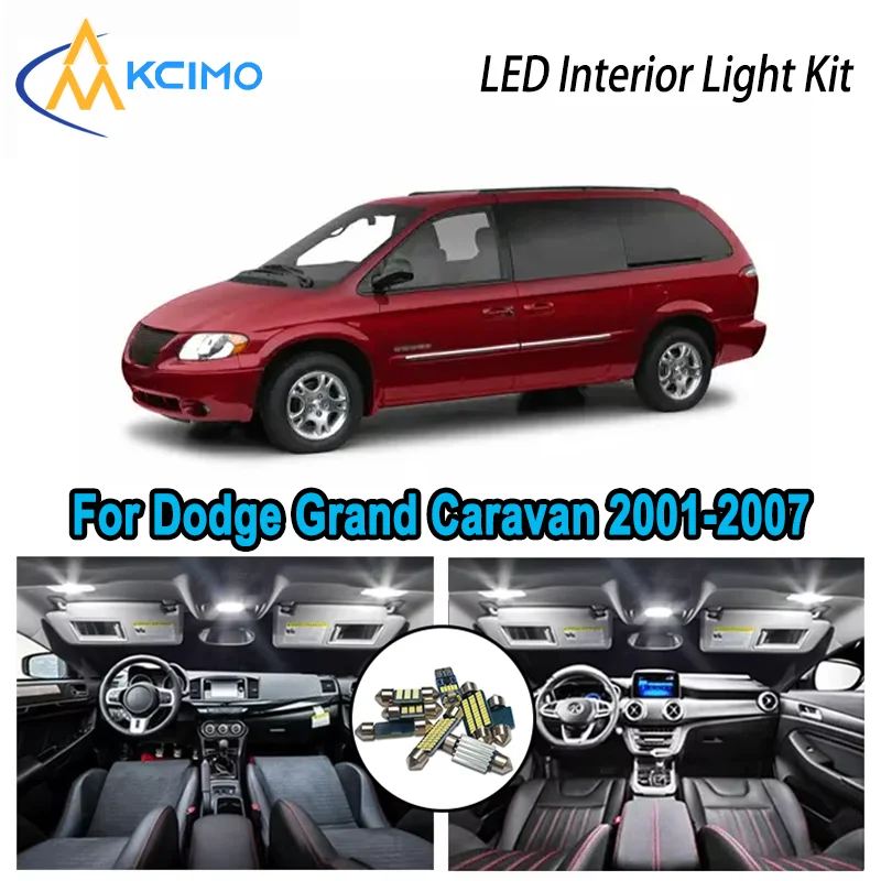 

High-Quality LED Interior Kit for Dodge Grand Caravan 2001-2007 2002 2003 Premium Error-Free Dome Map Trunk Automotive Lamps