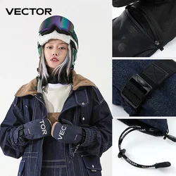 Vector-guantes de algodón para hombre y mujer, manoplas de doble tabla para snowboard, impermeables, resistentes al desgaste, Semi desmontables, 3M