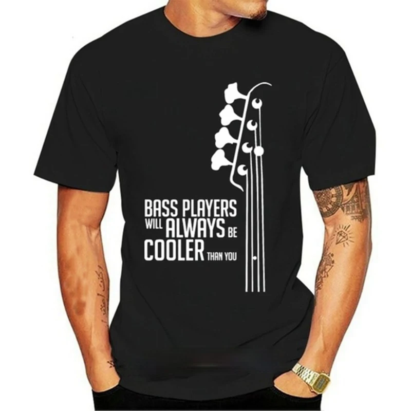 Bass Guitar Players Are Cool T-Shirt Sayings Quote Clothing Music Graphic Tee Tops Streetwear Rock Outfits Short Sleeve Blouses