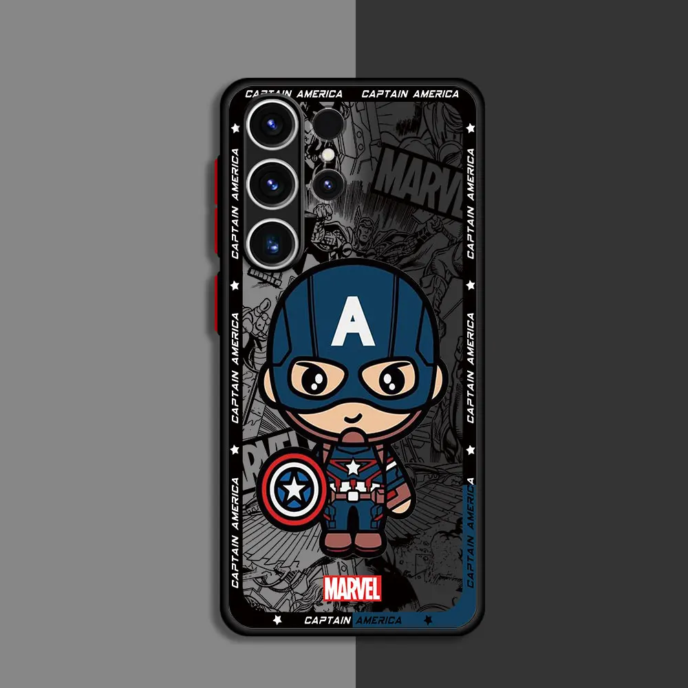 Cover Phone Case for Samsung Galaxy S24 Plus S22 S9 S10 Plus S21 S23 FE S20 FE S23 Ultra Cartoon Marvel Spiderman Groot