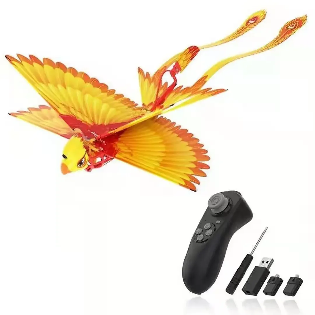 Go Go Bird Remote Control Flying Toy Mini RC Helicopter Drone-Tech Toys Smart Bionic Flapping Wings Flying Birds for Kids Adults