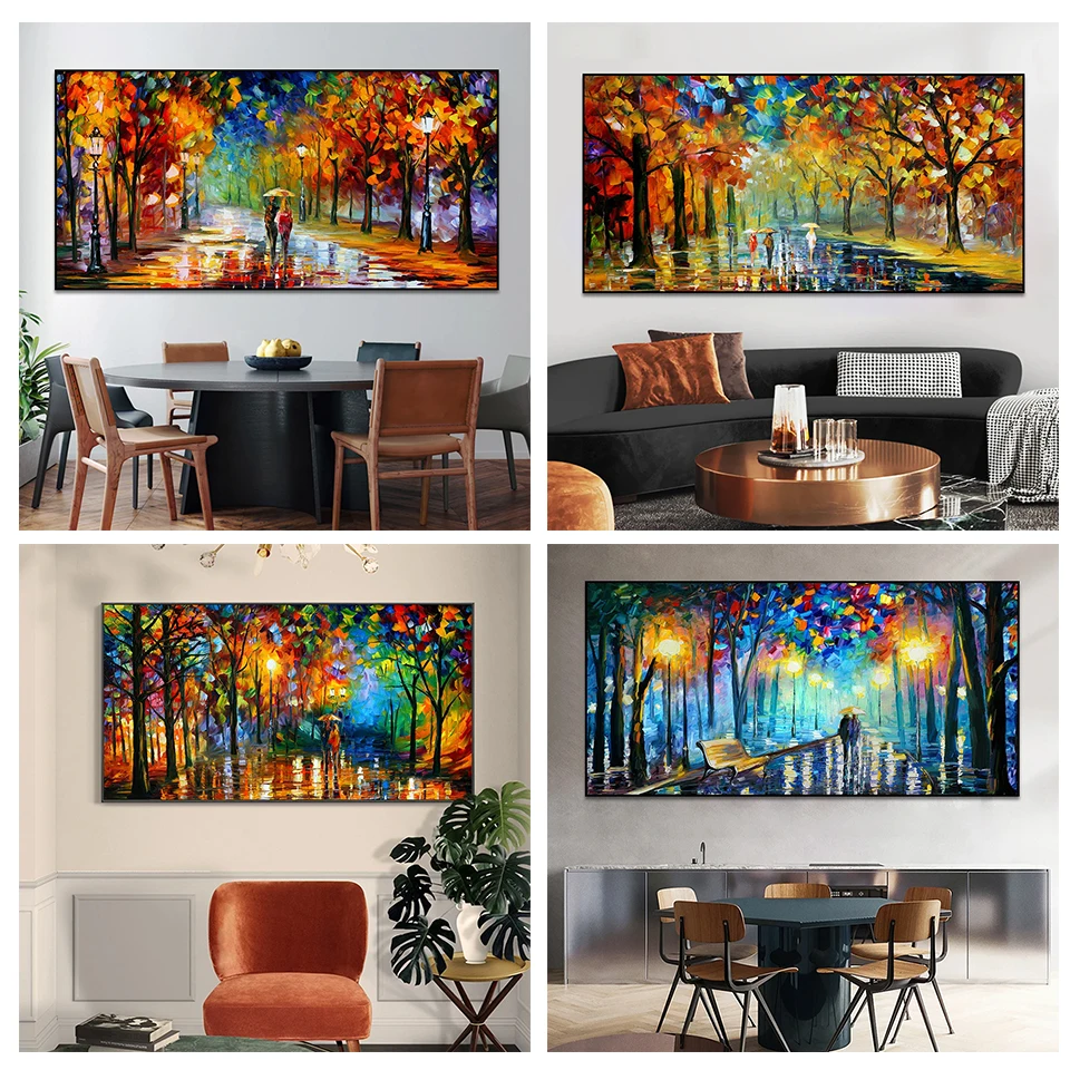 Rainy Garden Landscape Diy Diamond painting New 2024 full Square Round Diamond Mosaic Art Modern Colorful Abstract home Decor