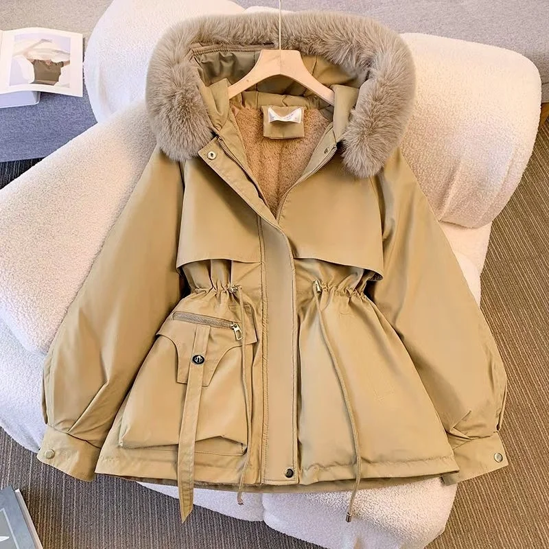 Office Lady New In Coats & Jackets Korean Women's Winter Padded Jacket Hooded Elegant Windbreaker Jacket Casual Chic Outerwears