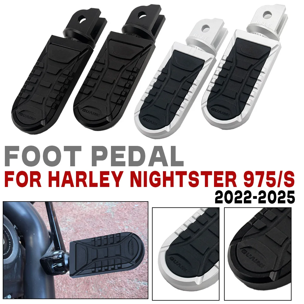 

For Harley Nightster 975S 975 S 2022 2023 2024 2025 Motorcycle Rider Footrest Foot Pegs 360° Roating Adjustable Footpegs Rests