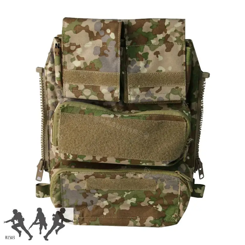 Hunting Military CPC / AVS / JPC Vest Three-Layer Back Panel Bag Tactical Bag Pacck Zip-On Panel 3.0 DeBan Camouflage