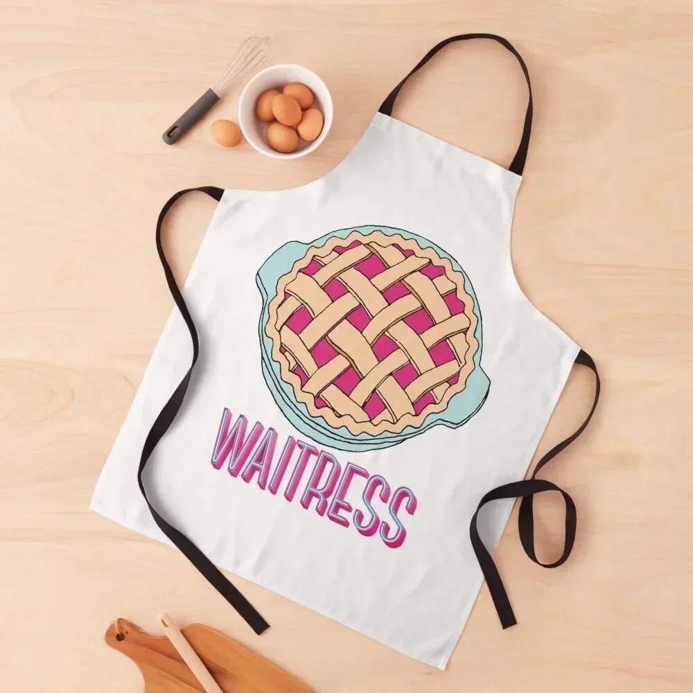 

Waitress the Musical Logo and Cherry Pie - Broadway, West End Apron Men's Kitchen Hairdressing For Woman Christmas gift Apron