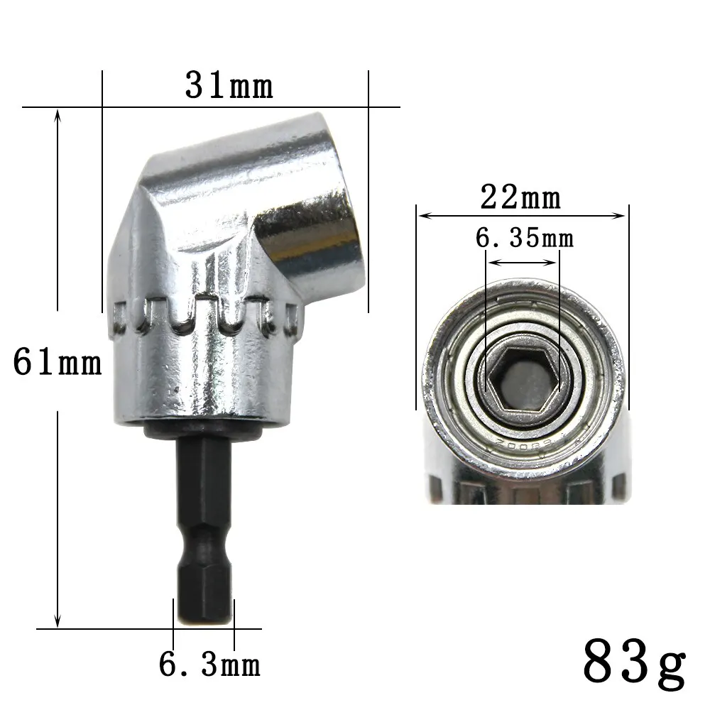 Destornillador de giro de 105 grados, articulación de taladro eléctrico, accesorio de esquina, extensión de enchufe, herramienta de cabeza de destornillador