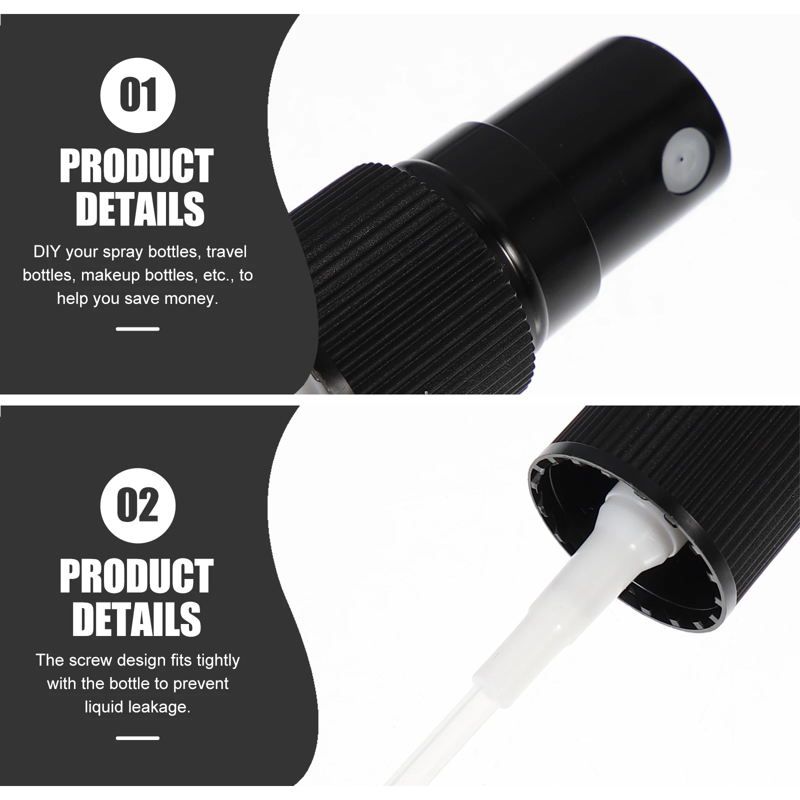 

40pcs Nozzle Replacement Spray Bottle Tops Fine Mist Pump Perfume Travel Bottles Hair Spray Plastic Sprayer