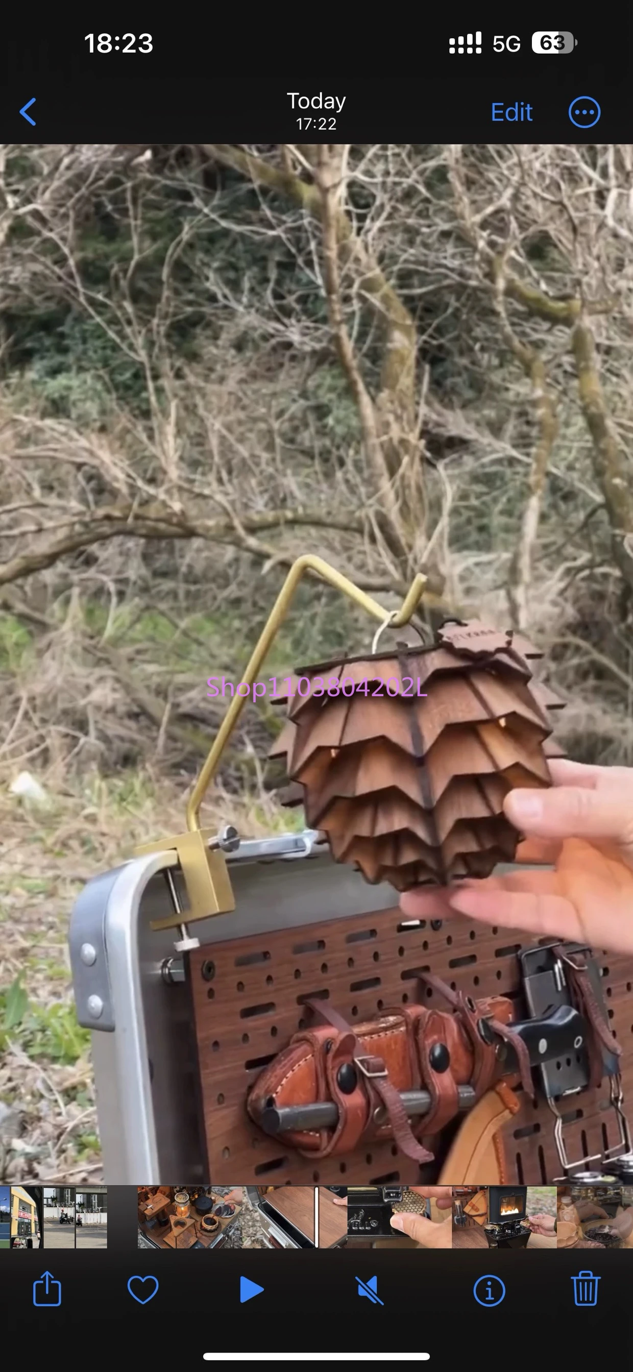 Goalzero Black Walnut Pine Cone Lampshade Adapted to Goalzero Lamp Outdoor Camping Lantern