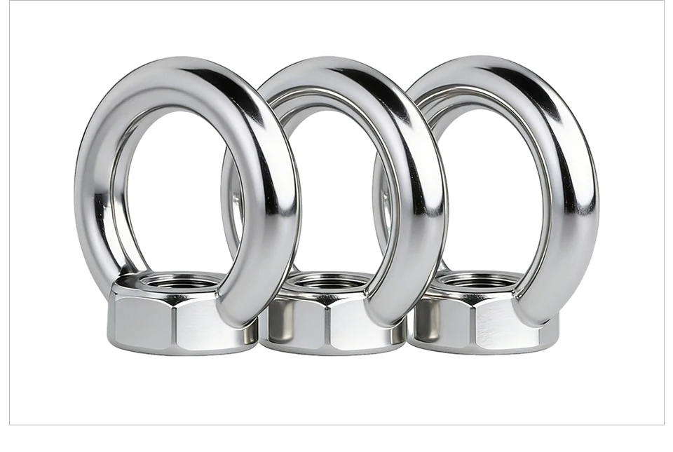 DIN582 Hebeösenmutter 304 Edelstahl Ringmuttern Marinequalität Hochleistungs-Hebeösenmutter M4 M5 M6 M8 M10 M12 M16 M20 – Detail 7