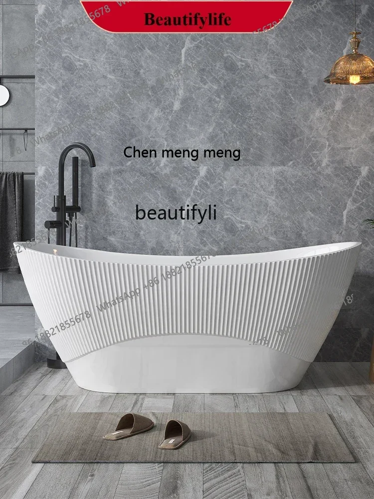 X  ss 8617 Acrylic Integrated Wave Pattern Hotel Homestay Beauty Salon Independent Household Insulation Bathtub Bathtub