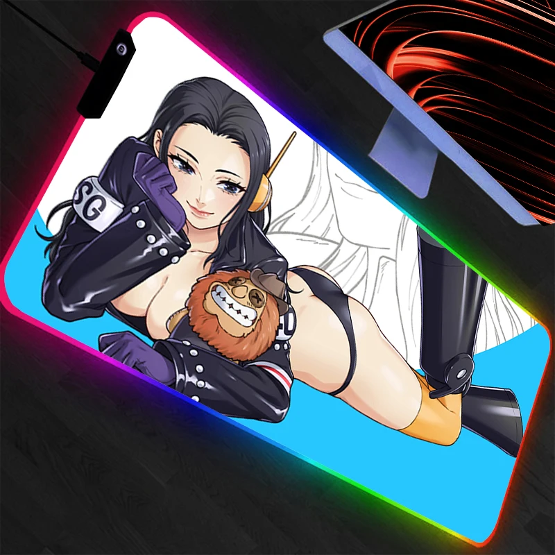 

LED Mouse Pad One Piece Backlight Gaming Accessories PC Computer Keyboard Gamer RGB Desk Mat Alfombrilla Xxl Mousepad op