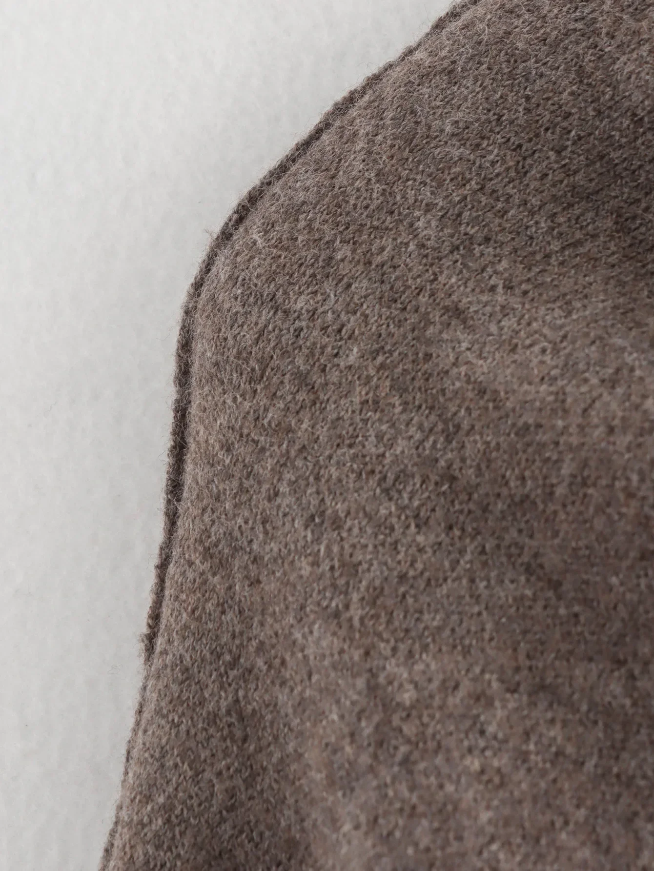 PRINTKAOIR Damen Herbst Winter Jacke Frauen Casual Pendler Mantel Gestrickte Lose Übergroßen Mantel Asymmetrische Split Chic Schal Jacke – Detail 3