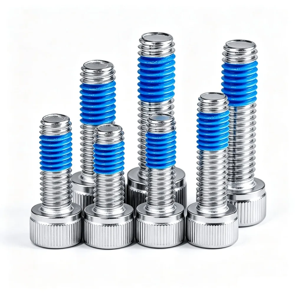 M8 M10 M12 M14 M16 304 Stainless Steel Hex Socket Head Cap Bolt, Blue Glue Dispensing Full Coated Screw L10-150mm
