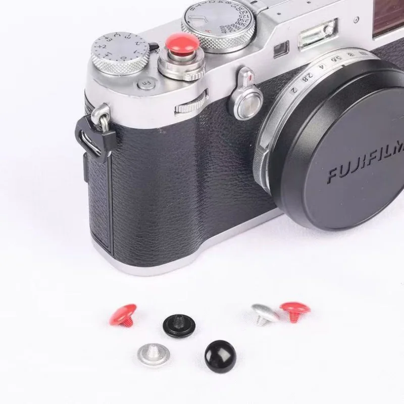 Glossy Pure Copper Shutter Release Button - Bright & Vivid Colors for Fuji XT30II X100VI XE5, Sony Nikon Canon Leica Cameras
