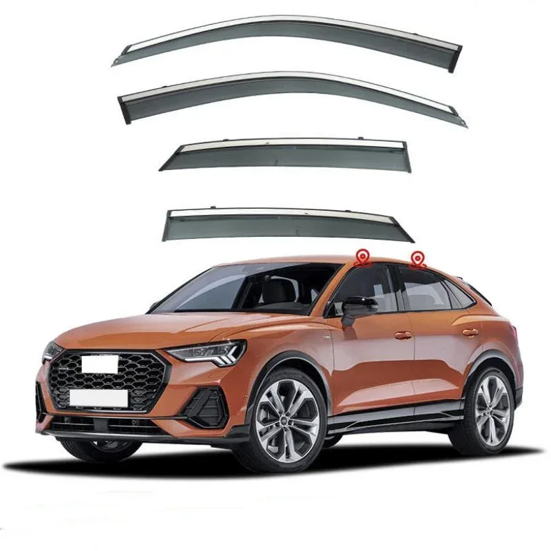 Window Visor Side Window Deflector Weather Shield For Audi Q3 2011 2012 2013 2014 2015 2016 2017 2018 2019 2020 2021 2022 -2024