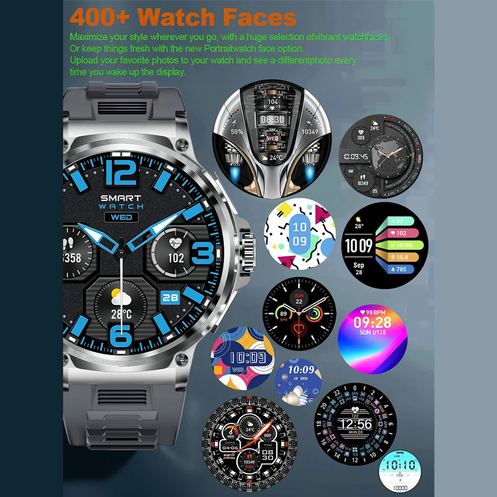 2024 New GPS Outdoor Sports Fitness Smartwatch Men Bluetooth Call 710 MAH IP68 Waterproof Smart Watch For Xiaomi Android IOS