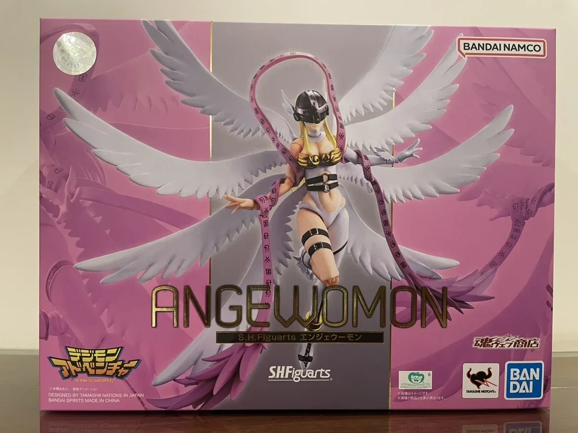 In Stock Original Bandai S.H.Figuarts SHF Digimon Adventure Angewomon Anime Action Figure Model Toys Collection Ornaments Gifts