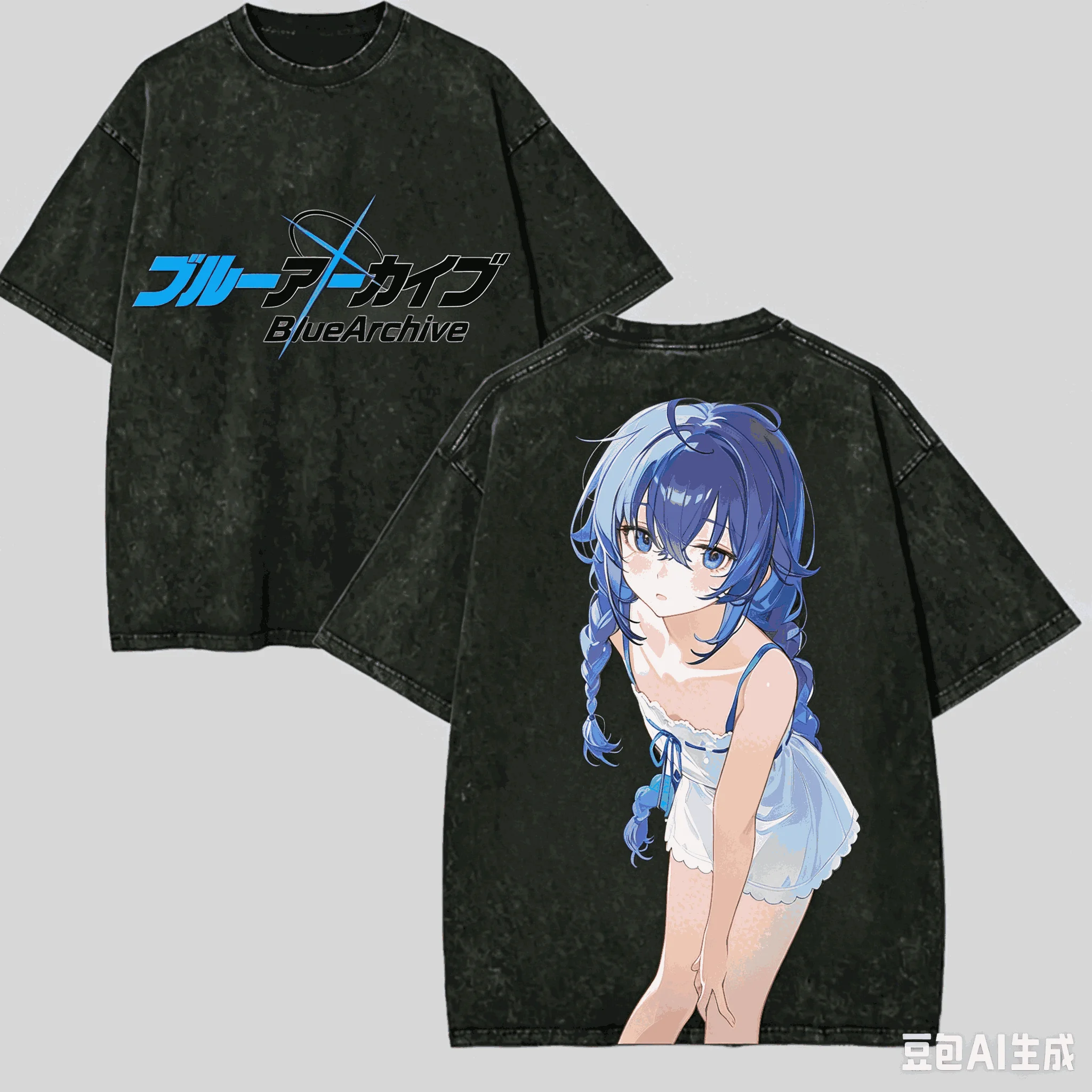 Blue Archive Washed T shirt Anime Lover Harajuku New Model Oversized Unisex high quality Vintage Loose Plus Size hot product tee