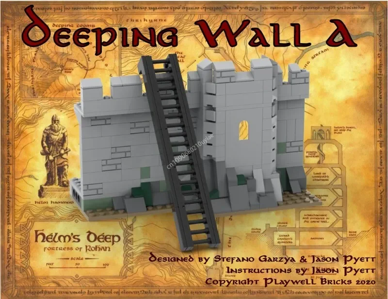 6189pcs Moc Lorded of The Ring Movie Helms Diepe UCS Schaal Modulair Model Bouwstenen Diy Creatieve Kinderen verjaardagscadeau