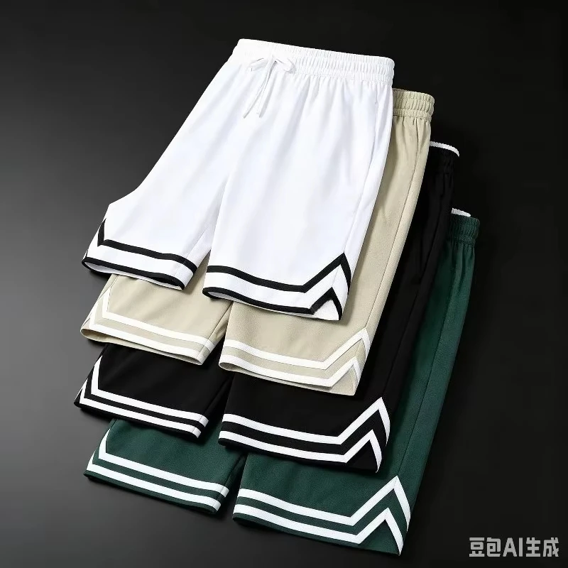 Summer Fashion Running Basketball Shorts Men High Quality Elastic Waist Shorts Multicolor Sport Training Shorts Adult Streetwear