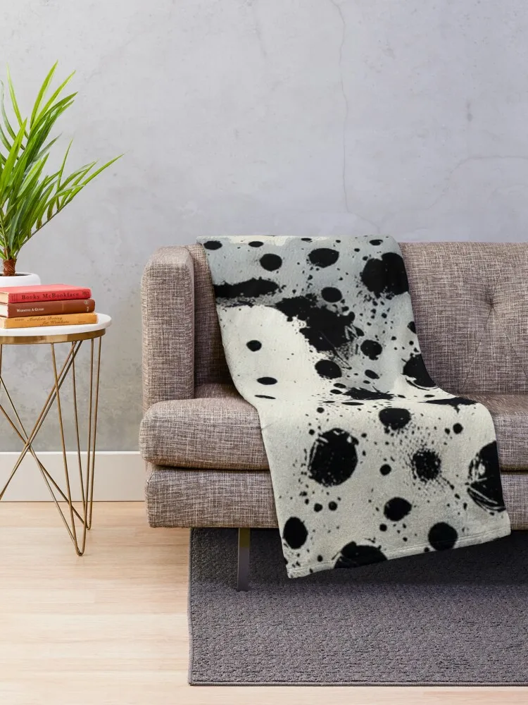 Dalmatian Dreamscape: A Splash of Spots Throw Blanket Giant Sofa valentine gift ideas Thermal blankets ands Blankets